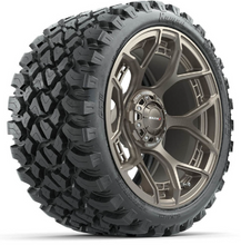 Load image into Gallery viewer, 15&quot; MadJax Flow Form Evolution Matte Bronze Wheels with GTW Nomad Off Road Tires (Set of 4)