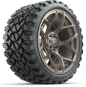 15" MadJax Flow Form Evolution Matte Bronze Wheels with GTW Nomad Off Road Tires (Set of 4)