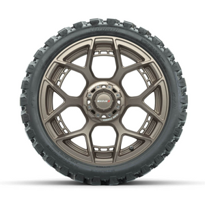 15" MadJax Flow Form Evolution Matte Bronze Wheels with GTW Nomad Off Road Tires (Set of 4)