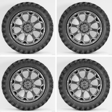 Load image into Gallery viewer, 14-Inch GTW Raven Matte Grey Off-Road Wheels on 23-Inch GTW Nomad Steel Belted Radial DOT Tires (Set of 4)