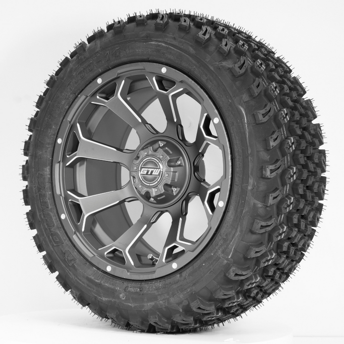 14-Inch GTW Raven Matte Grey Off-Road Wheels on 23-Inch Duro Desert All-Terrain Tires (Set of 4)