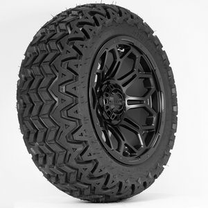 14-Inch GTW Matte Black Bravo Off-Road Wheels on 23-Inch GTW Predator All-Terrain Tires (Set of 4)
