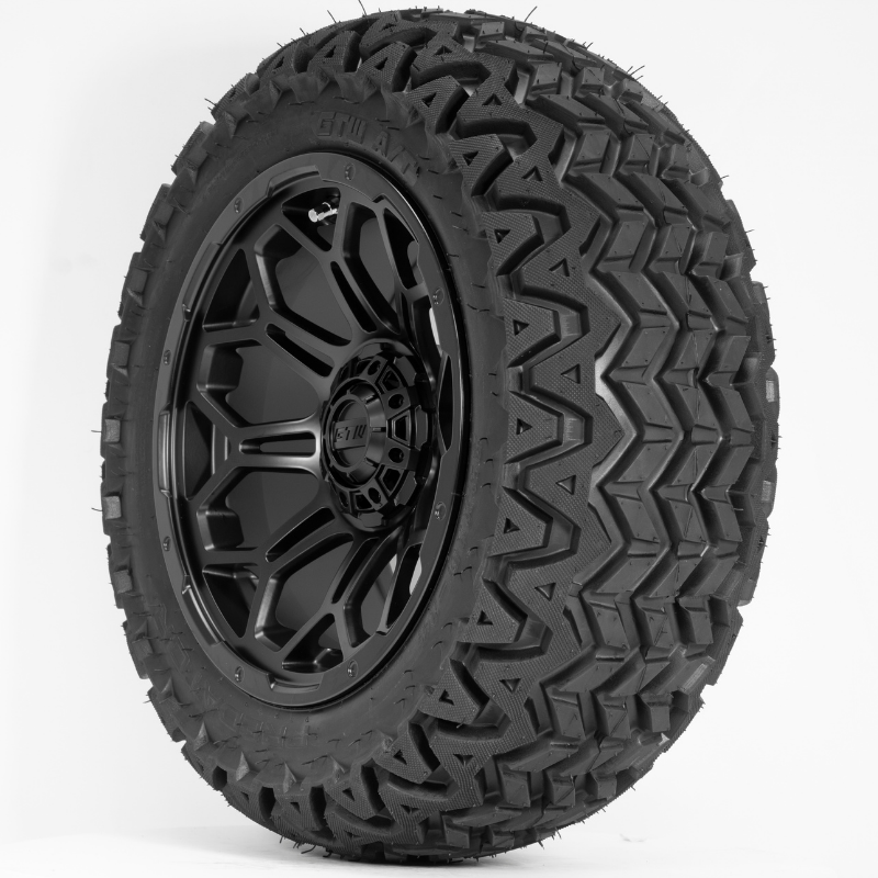 14-Inch GTW Matte Black Bravo Off-Road Wheels on 23-Inch GTW Predator All-Terrain Tires (Set of 4)