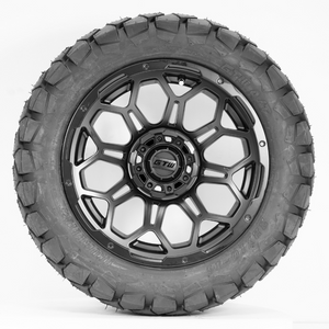 14-Inch GTW Matte Black Bravo Off-Road Wheels on 22-Inch GTW Timberwolf All-Terrain Tires (Set of 4)