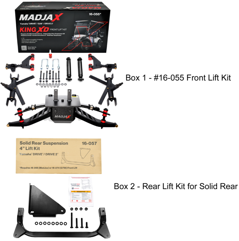 Yamaha - 4” MadJax King XD Lift Kit for Yamaha G29/Drive & Drive2 Yamaha - 4” MadJax King XD Lift Kit for Yamaha G29/Drive & Drive2