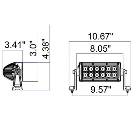 GTW 7.5" Double Row LED Light Bar