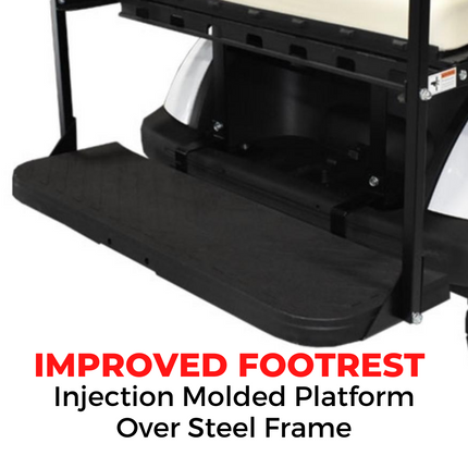 GTW MACH3 (Genesis 150) Rear Flip Seat for Club Car Precedent, Onward, Tempo - Black