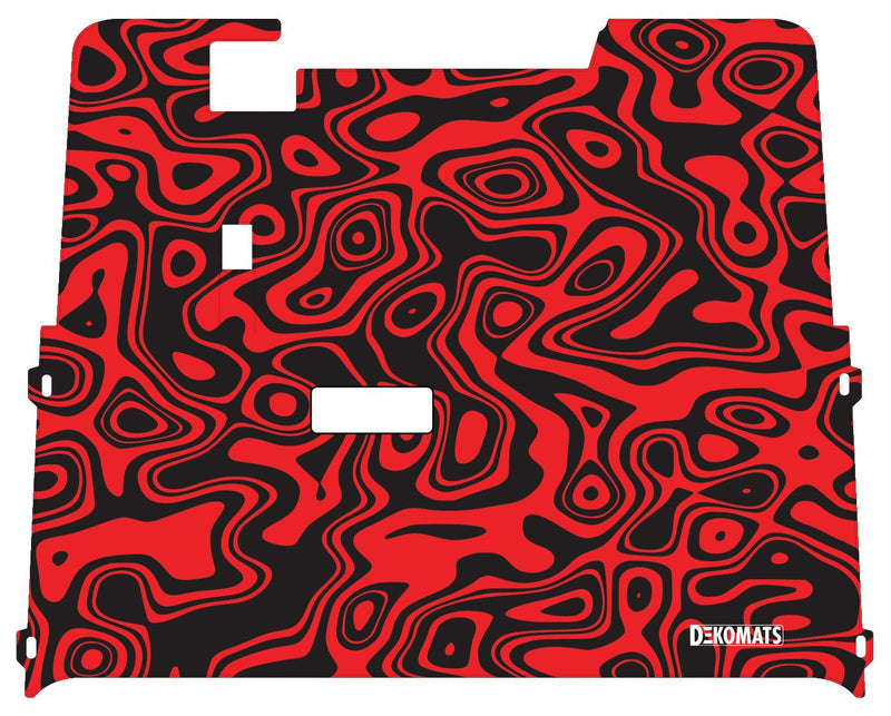 Dekomats Golf Cart Floor Mat - Red Topo
