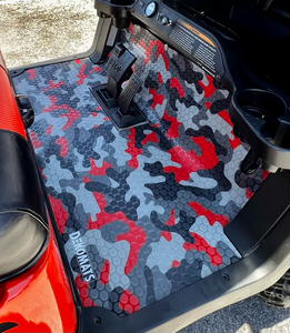 Dekomats Golf Cart Floor Mat - Red Camo
