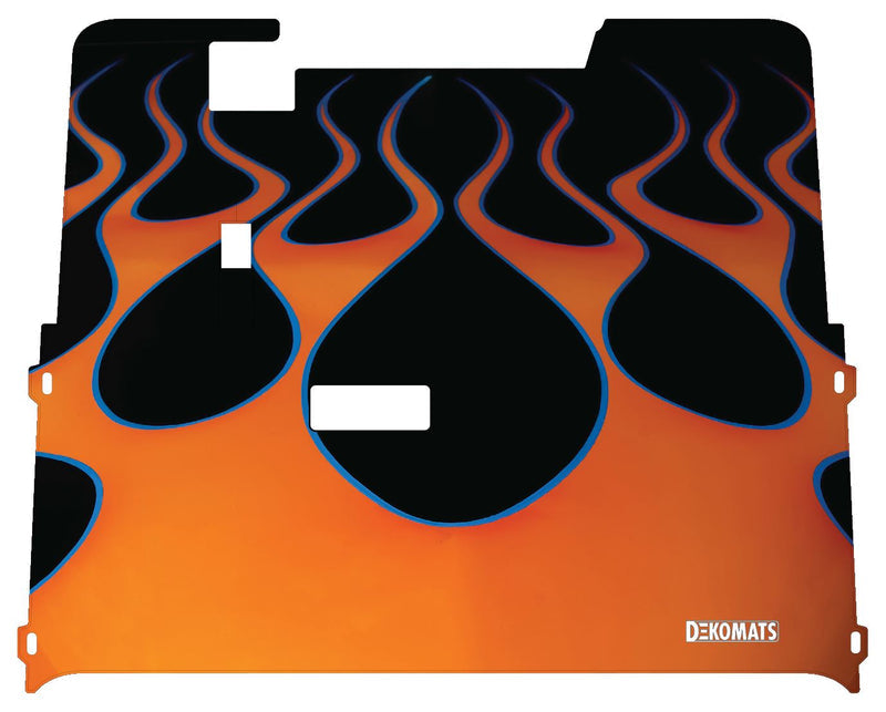 Dekomats Golf Cart Floor Mat - Retro Flames