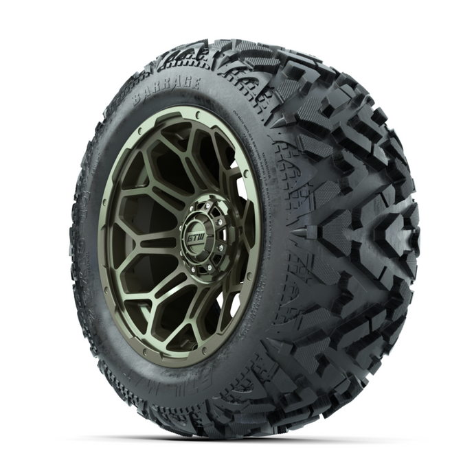 14-Inch GTW Recon Green Bravo Off-Road Wheels on 23-Inch GTW Barrage Mud Tires (Set of 4)