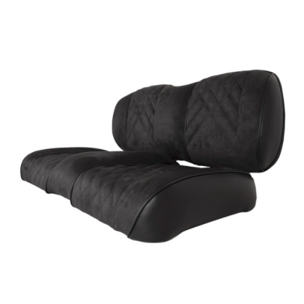 Premium RedDot Black Suede Front Seat Assemblies for EZGO TXT