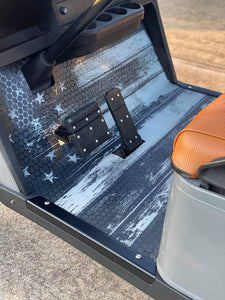 Dekomats Golf Cart Floor Mat - USA Wood Grey