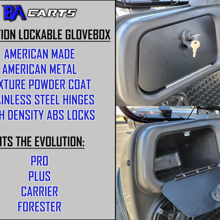Evolution Golf Cart Lockable Glovebox Kit