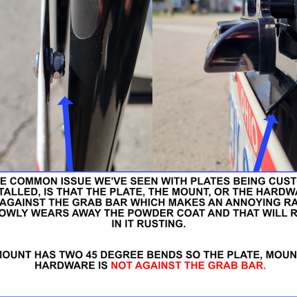 Evolution D5 and D2 Golf Cart License Plate Mount