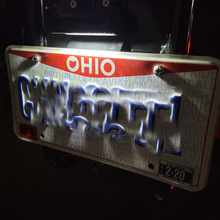 Evolution D5 and D2 Golf Cart License Plate Mount