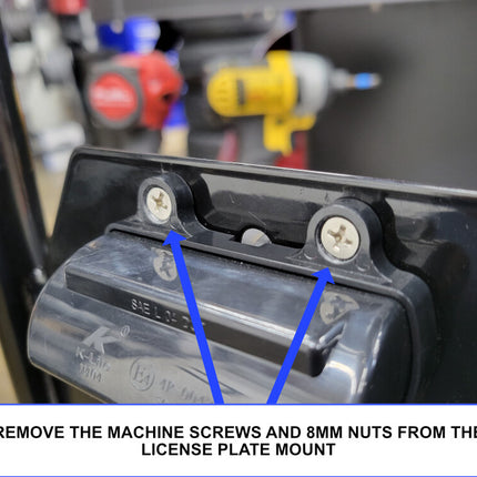 Evolution D5 and D2 Golf Cart License Plate Mount