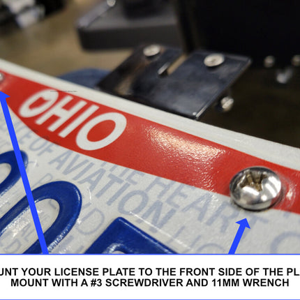 Evolution D5 and D2 Golf Cart License Plate Mount